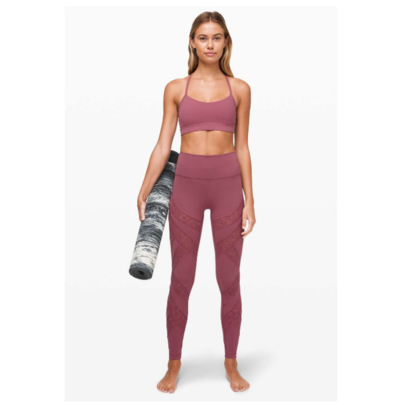 Lululemon Women's Wunder Under High-Rise Tight Flocked 28" Plumful Size 10 NWT - Picture 2 of 10